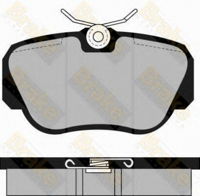 BRAKE ENGINEERING pa523 -  Комплект тормозных колодок, дисковый тормоз
